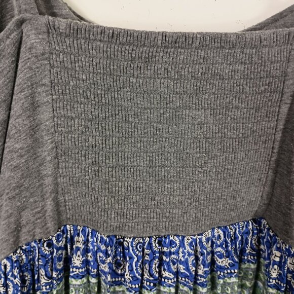 Lilka Mendocino Maxi Dress M Boho Festival Mixed Print Pleated Bust Empire Waist - Picture 10 of 13